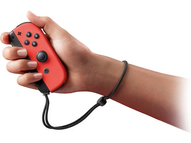 Nintendo Switch mit Neonblau/Neonrot Joy-Con-Controllern