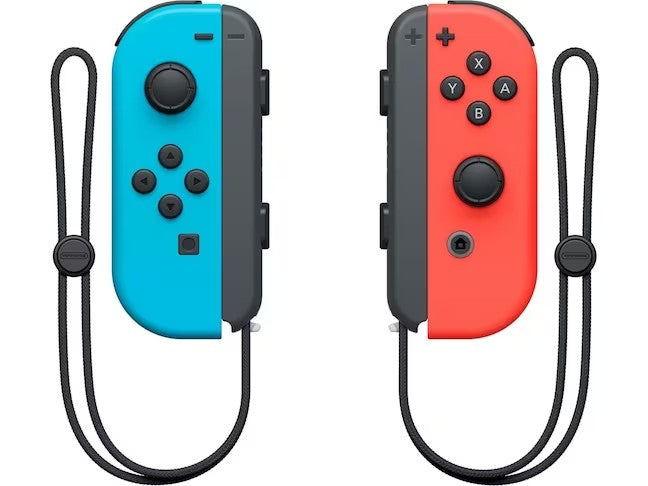 Nintendo Switch mit Neonblau/Neonrot Joy-Con-Controllern